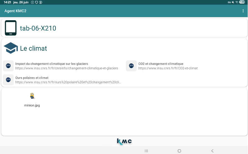 KmcProf raccourcis